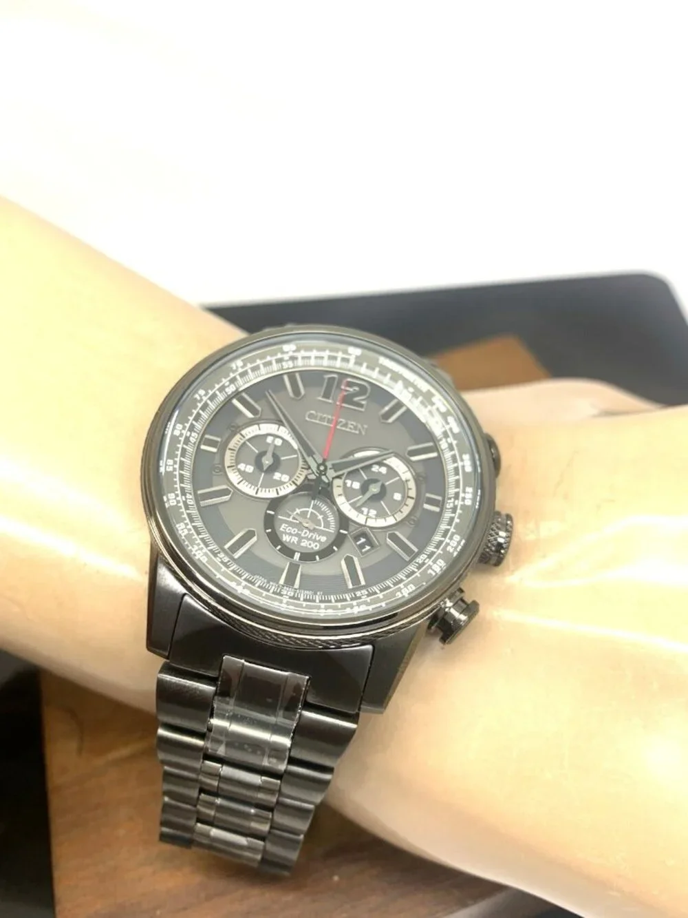 Citizen Men's Watch Nighthawk CA4377-53H Eco-Drive Chronograph Gray Gunmetal